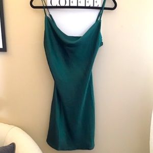 Brand New WITH TAGS Cowell neck satin mini slip dress from nasty gal size 4